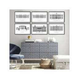 18Th Century English Townhouse Print Set - Unframed Architecture Art - thumbnail 1