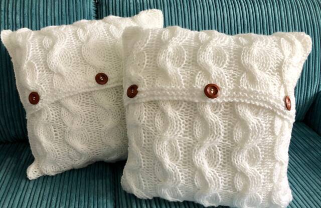 Chunky Cable Knit Cushion, Decorative & Scatter Cushions, Home Living - image 1