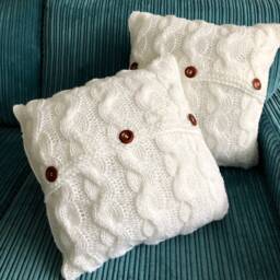 Chunky Cable Knit Cushion, Decorative & Scatter Cushions, Home Living - thumbnail 2
