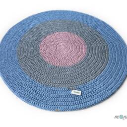 Handmade Crochet Cotton Rug Scandinavian Nursery Decor - thumbnail 2