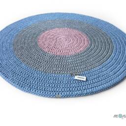Handmade Crochet Cotton Rug Scandinavian Nursery Decor - thumbnail 3