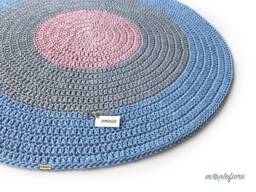 Handmade Crochet Cotton Rug Scandinavian Nursery Decor - thumbnail 1
