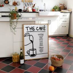 The Cafe Print, Menu Poster, Kitchen Wall Art, Decor, Aesthetic Apartment Trendy Unframed - thumbnail 3