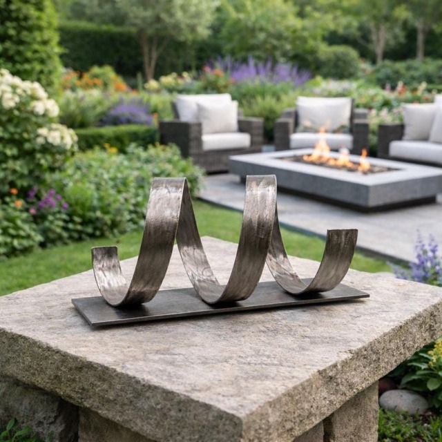 Metal Sculpture Handcrafted Luxury Modern Art Spring, Indoor Or Outdoor - image 1