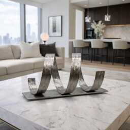 Metal Sculpture Handcrafted Luxury Modern Art Spring, Indoor Or Outdoor - thumbnail 2