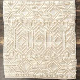Hand Woven , Handmade Carpet Modern Style New Zealand Wool Indoor Rug. Entryway Or Runner Off White - Therugbasket - thumbnail 4