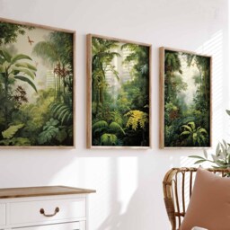 Henri Rousseau Floral Set Of 3 Posters, Boho Wall Print, Botanical Art, Tropical Decor, Jungle Aesthetic, Gift - thumbnail 2