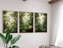 Henri Rousseau Floral Set Of 3 Posters, Boho Wall Print, Botanical Art, Tropical Decor, Jungle Aesthetic, Gift - thumbnail 1