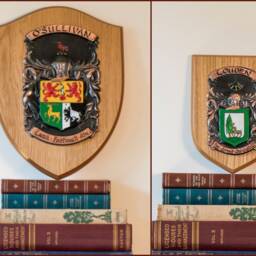 Hand Painted Oak Style Coat Of Arms Shield - Traditional Family Crest - thumbnail 2