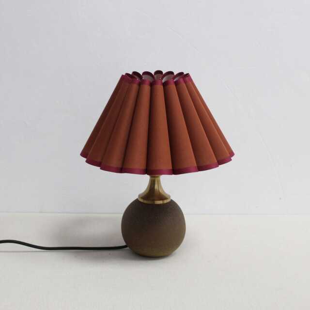 Duzy Handmade Brown Sorrel Fabric & Ceramic Base Table Lamp-54# - image 1