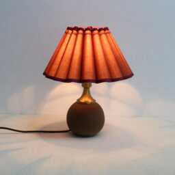 Duzy Handmade Brown Sorrel Fabric & Ceramic Base Table Lamp-54# - thumbnail 4