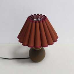 Duzy Handmade Brown Sorrel Fabric & Ceramic Base Table Lamp-54# - thumbnail 3