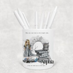 Personalised Dark Alice Fairytale Pencil Pot, Ideal Gift, Birthday - thumbnail 3