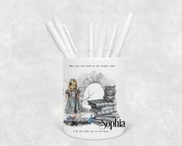 Personalised Dark Alice Fairytale Pencil Pot, Ideal Gift, Birthday - thumbnail 1