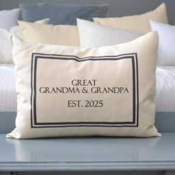 Personalized Pillow, Great Grandparent Christmas, Announcement, Pregnancy Reveal, Baby Announcement Grandparents - thumbnail 2