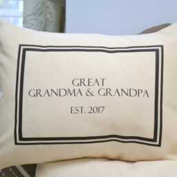 Personalized Pillow, Great Grandparent Christmas, Announcement, Pregnancy Reveal, Baby Announcement Grandparents - thumbnail 3