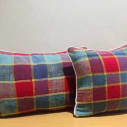 Vintage Berber Wool Pillow, Handmade Moroccan Boho Rug Pillow - thumbnail 2