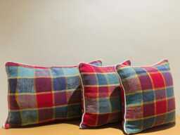 Vintage Berber Wool Pillow, Handmade Moroccan Boho Rug Pillow - thumbnail 1