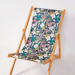 New Hardwood Garden Deck Chair Beach Wooden Deckchairs With Pillow - thumbnail 3