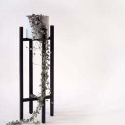 Tall Plant Stand - Solid Oak Stand, Mid Century Design - thumbnail 3