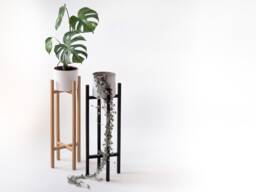 Tall Plant Stand - Solid Oak Stand, Mid Century Design