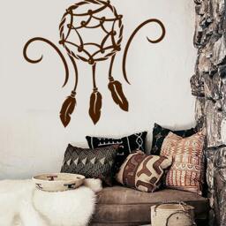 Wall Vinyl Decal Bedroom Decor Dream Catcher Dreamcatcher Lakota Snare Modern Ethnic Home - #1078Dz - thumbnail 2