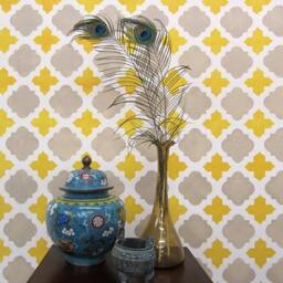 Moroccan Tiles Wall Pattern Stencil - Reusable Stencil Patterns For Walls Just Like Wallpaper Diy Decor - thumbnail 1