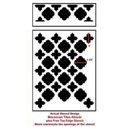 Moroccan Tiles Wall Pattern Stencil - Reusable Stencil Patterns For Walls Just Like Wallpaper Diy Decor - thumbnail 4