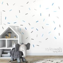 Confetti Wall Decal, Sprinkles Colorful Pattern Decor, Nursery Kids Room Decals - thumbnail 3