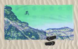 Red Bull Rampage Beach Towel Freeride Mountain Bike Art