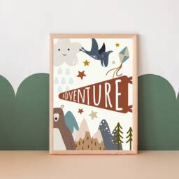 Adventure Print With A Beautiful Earthy Colour Palette. Perfect For Nursery, Bedroom Or Playroom - Prints Only - thumbnail 3
