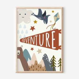 Adventure Print With A Beautiful Earthy Colour Palette. Perfect For Nursery, Bedroom Or Playroom - Prints Only - thumbnail 2