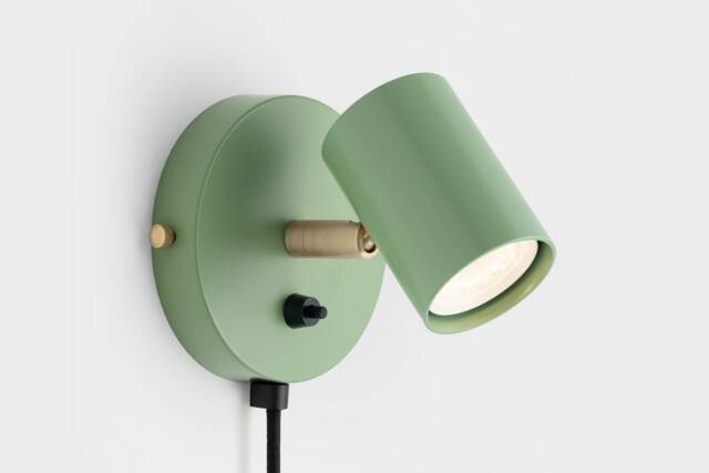 Lea Mid Century Modern Plug-In Wall Sconce Olive Green With Shades Flush Mount Vanity Light Bedside Lamp Retro Fixture - image 1