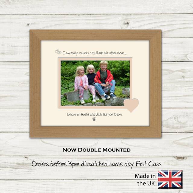Auntie & Uncle Photo Frame I Thank The Stars Gift For Mother's Day Landscape 749F Or Portrait 1052F - image 1