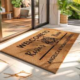 Custom Cat Porch Mat - Name & Breed Silhouette - thumbnail 4