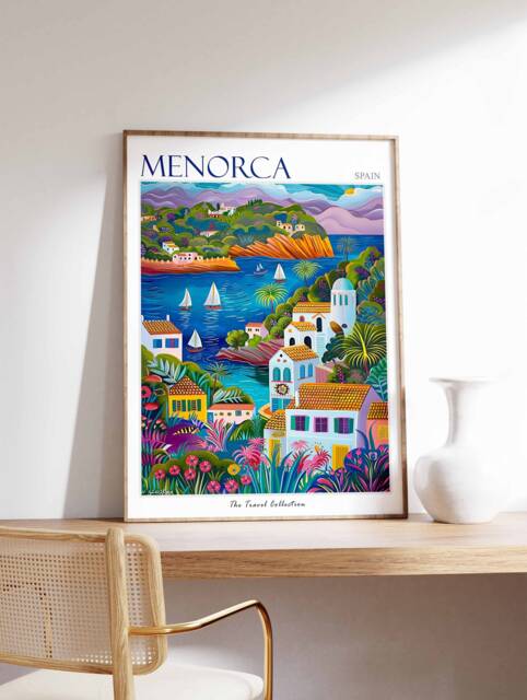 Menorca Travel Poster Spain Coastal Art Print - image 1