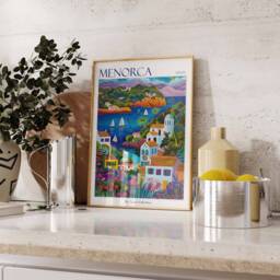 Menorca Travel Poster Spain Coastal Art Print - thumbnail 3