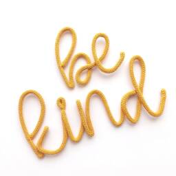 Be Kind Nursery Wall Art - Whimsical Tricotin Decor, Positive Kids Bedroom Accent, Handmade Baby Gift, Unique Shower Gift - thumbnail 3