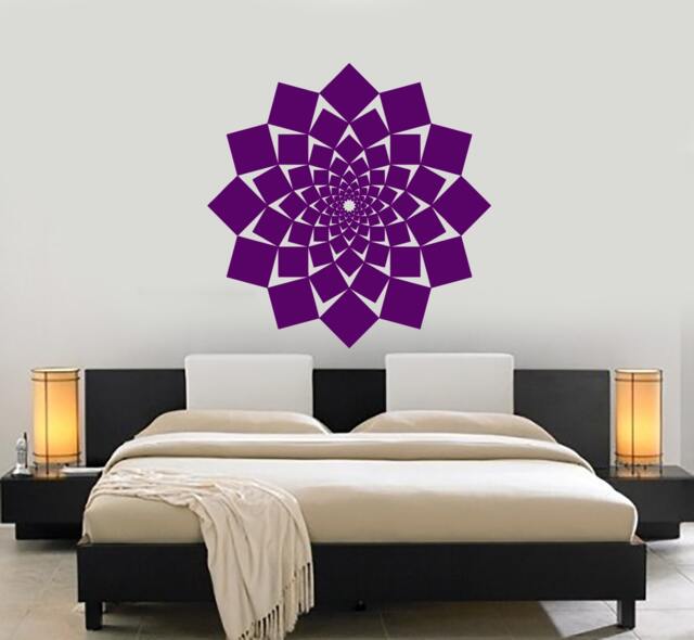 Wall Vinyl Decal Mandala Pattern Symbol Of Universe Cosmos Indian Religious Spiritual Modern Home Decor - #1175Dz - image 1