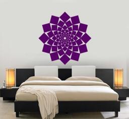 Wall Vinyl Decal Mandala Pattern Symbol Of Universe Cosmos Indian Religious Spiritual Modern Home Decor - #1175Dz - thumbnail 1