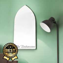 Gothic Arch Shaped Mirrors With White Backing & Hooks, Bespoke Shapes Made