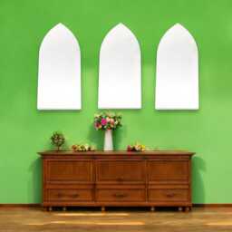 Gothic Arch Shaped Mirrors With White Backing & Hooks, Bespoke Shapes Made - thumbnail 3