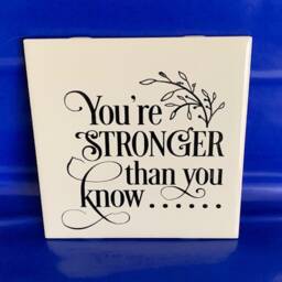 Inspirational Wall Hanging - Tile Wall Sign - Inspirational Bathroom Room Decor - Office Decor - thumbnail 3