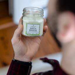 Birch Breeze Soy Candle Woodsy Pine Scent, 8 Oz - thumbnail 3