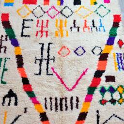 Custom Handmade Beni Ourain Rug - Authentic Hand-Knotted Moroccan Wool Berber, Colorful Rug - Area - thumbnail 2