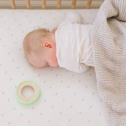 Silicone Wrapped Wooden Baby Ring Toy - Honeydew - thumbnail 2