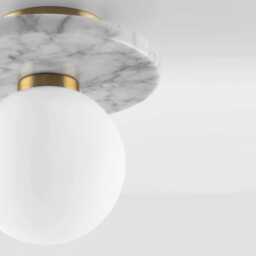 Marble Wall Light Sconce Mid Century Modern Gold Vanity Lighting - thumbnail 2