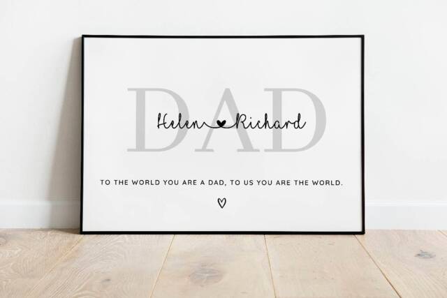 Personalised Family Wall Print - Home Decor Mother's Day Gift Father's Customised Name Prints Custom Art Gifts - image 1