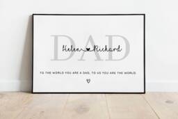 Personalised Family Wall Print - Home Decor Mother's Day Gift Father's Customised Name Prints Custom Art Gifts - thumbnail 1