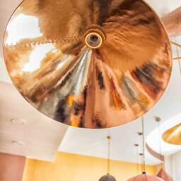 Leather Pendant Light, Kitchen Island Lighting, Gold Cone Dining Room Lighting Fixtures, Furniture & Lightning - thumbnail 4